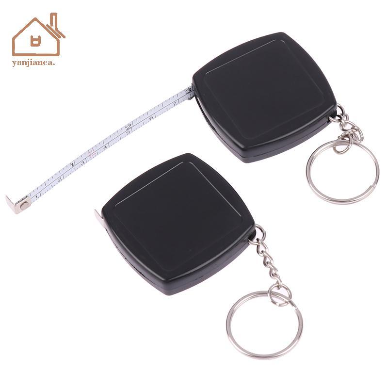 YANCA Square 2 M เทปวัด Retractable ของขวัญไม้บรรทัดเหล็กขนาดเล็กเหล็กอัตโนมัติ Telescopic เทปวัด TH - รูปที่ 4