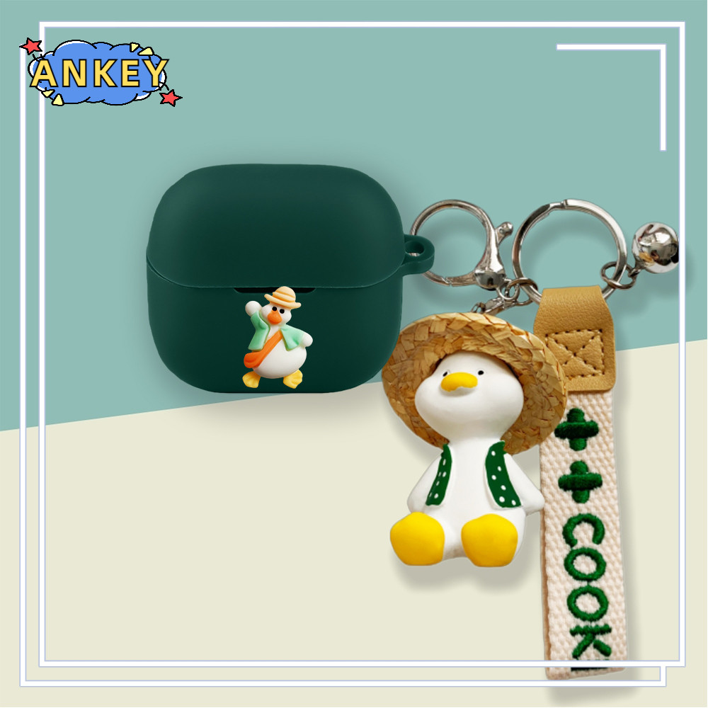 Case for Baseus Bass BS2 Lite Protective silicone Cute green duck pendant Covers Bluetooth Earphone Shell Headphone PortEarphone ราคา ถูกที่สุด ดีลบีเคเค แกลเลอรีภาพที่ 7