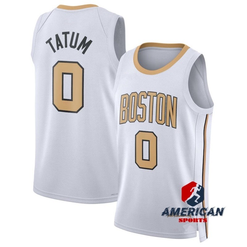 Hot Pressed Mens Boston Celtics Jersey Jayson Tatum เสื้อบาสเก็ตบอลสีขาว