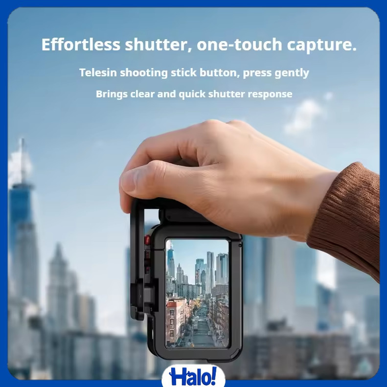 ปลอกแฮนด์ TELESIN สําหรับ DJI Action 3/4/5 Pro และกรงโลหะ TELESIN - S6-FMS-23-DJ