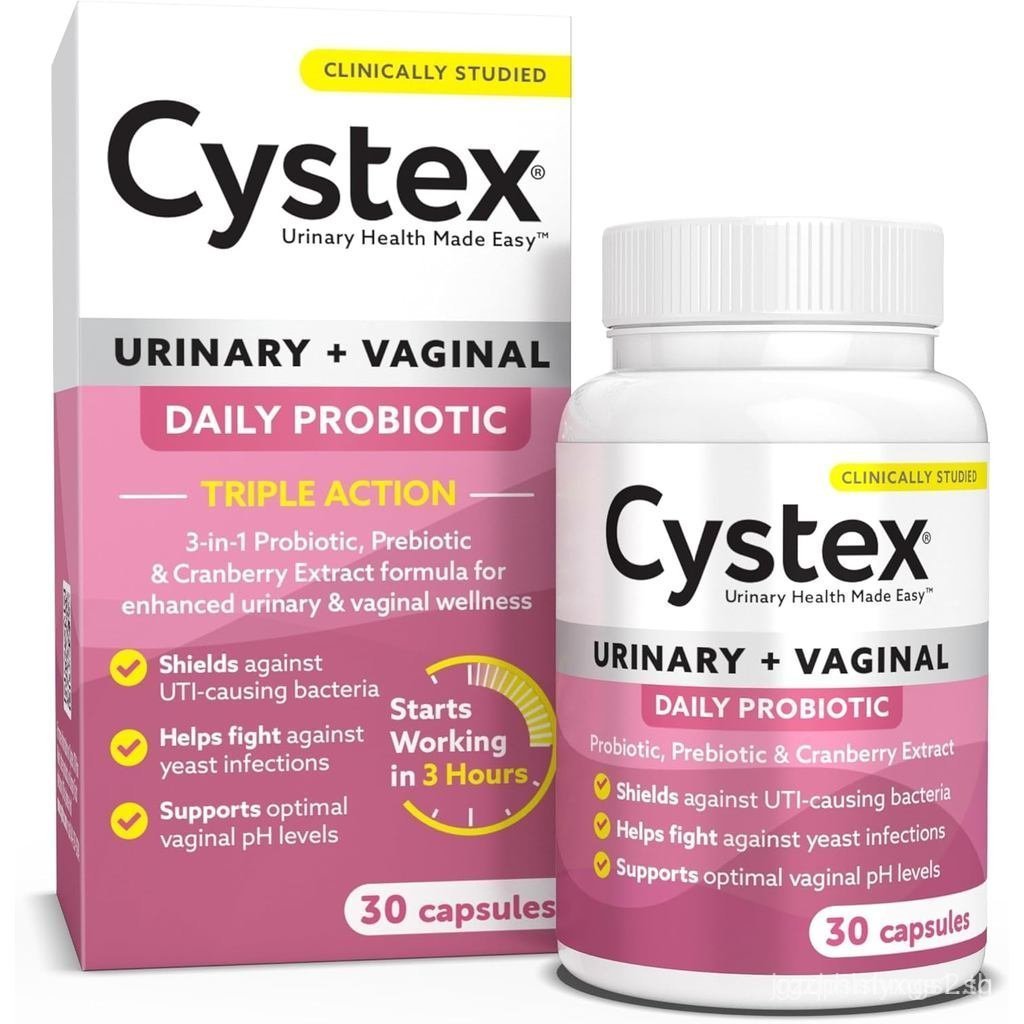 Cystex 3-in-1 Urinary Tract Probiotic for Women - Fast-Acting UTI & Yeast Infection Support with Pre