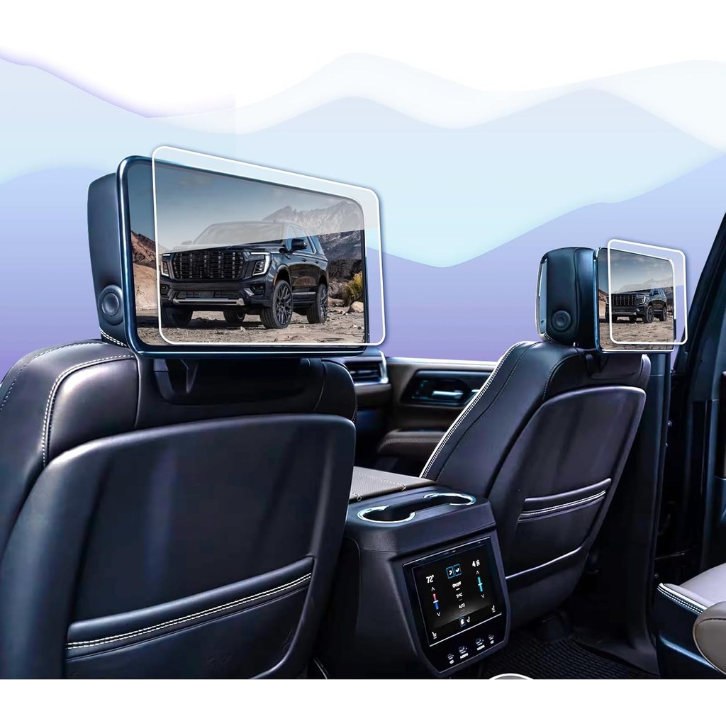 2 ชิ้น 2025 2024 GMC Yukon ที่นั่งด้านหลังป้องกันหน้าจอสําหรับ 2021-2025 Escalade Yukon Suburban Tah