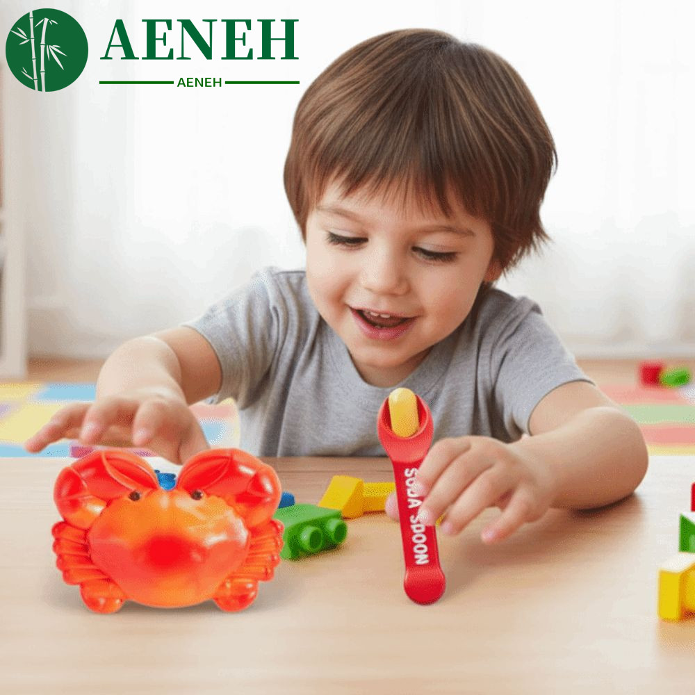 AENEH Ramen Feeding Toy, Crab French Fries Food Feeding Toys, Early Education Bread Panda Simulation