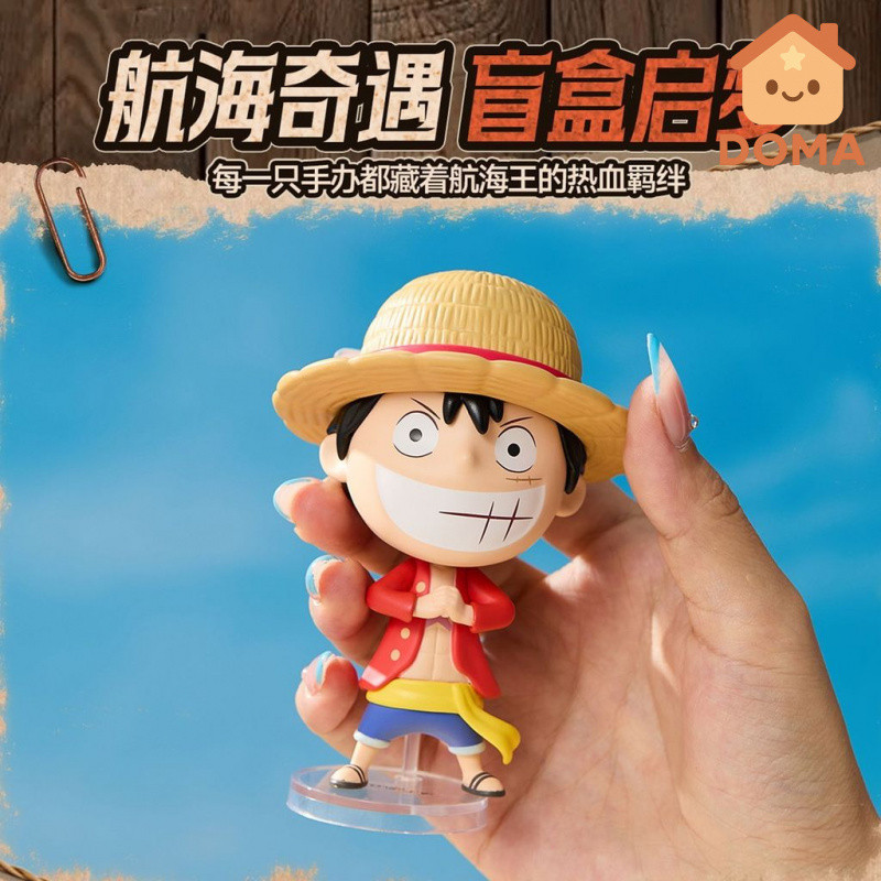 พร้อมสต็อก MINISO one piece Classic Character one piece Mystery Box one piece Zoro Figure Jewelry &&