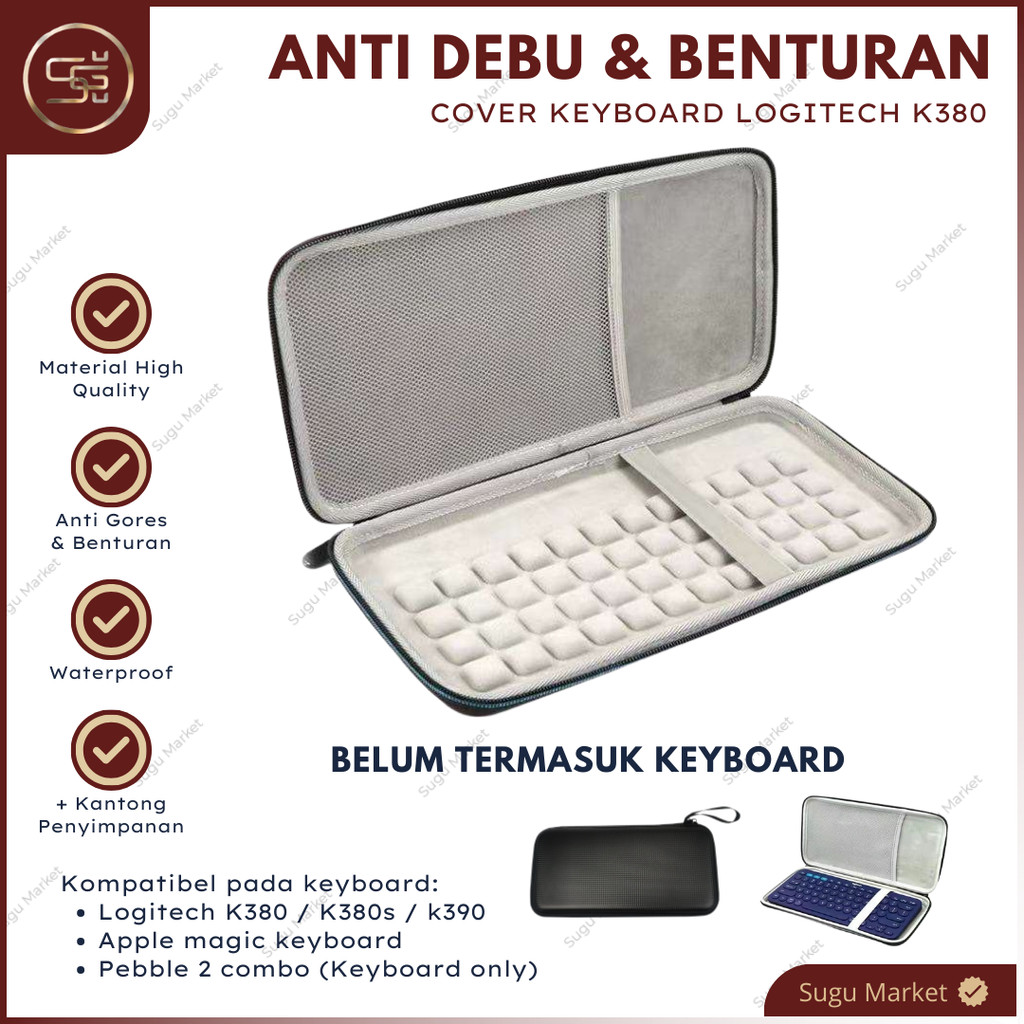 ฝาครอบเคสแข็งคีย์บอร์ด Logitech K380 | Hard Case Cover Casing Keyboard Logitech K380 K380s K390 Keyb