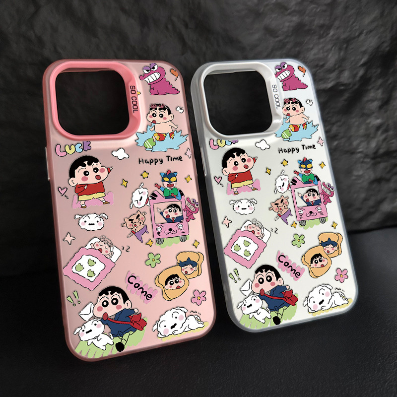 มารุ่นใหม่ เคสโทรศัพท์17 ชินชาย ลายน่ารัก เคสแข็งทนทานสี่สี For IPhone17 16 13Pro 12 11 14 15 Pro MAX XR XS 7/8Plus SE2