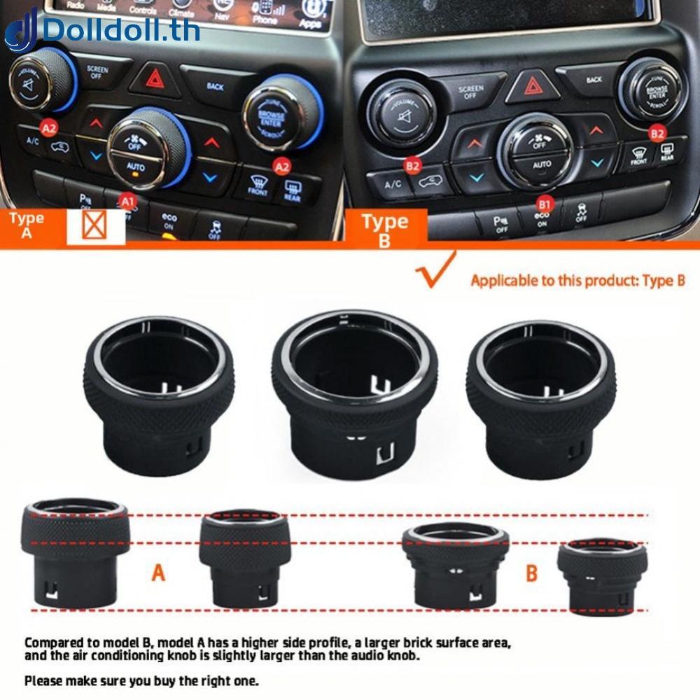 [Dolldoll]3PC Replacemen AC Control Knob Radio Button for Grand for Cherokee WK2 2014-2021