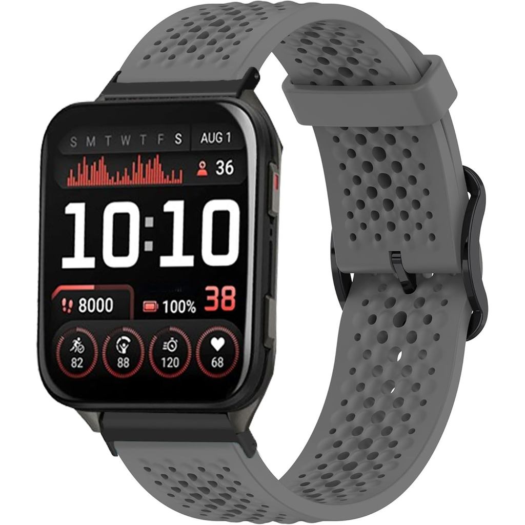 เข้ากันได้กับวง Garmin Venu X1, สายซิลิโคนพร้อมหัวเข็มขัดโลหะเข้ากันได้กับสมาร์ทวอทช์ Garmin Venu X1