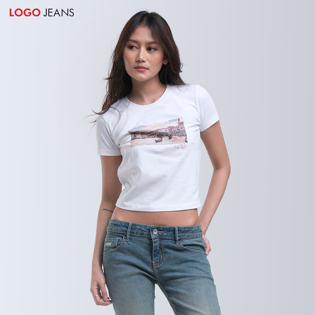 Logo Jeans - เสื้อยืดผู้หญิง Balez Exclusive Online 12891L4OW