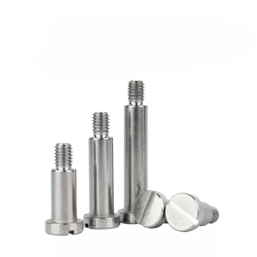 304 สแตนเลสสตีลปลั๊ก Bolt (Flat Slot) เพลาไหล่ Step Screw M1.6/M2/M2.5/M3/M4/M5 (Y20) (x19)