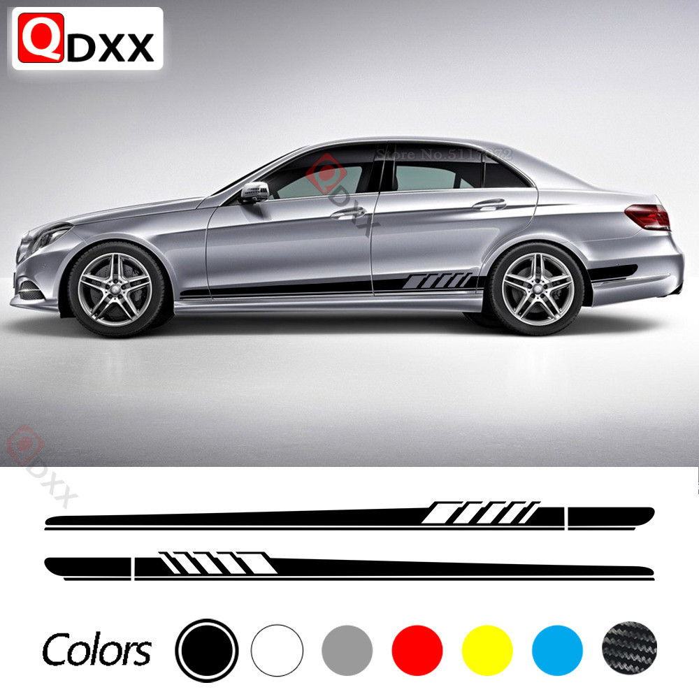 รูปลอกรถสติกเกอร์ด้านข้างสําหรับMercedes Benz W212 E Class E63 E250 E200 E220d E230 E260 E300 E320 E