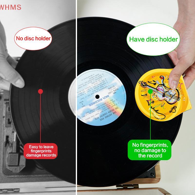 (WHMS) Anti Static Record Mitten Handler Protectors เครื่องเล่นแผ่นเสียง Accesories พร้อมวัสดุไมโครไฟเบอร์แบบนุ่มป้องกันสิ่งสกปรก
