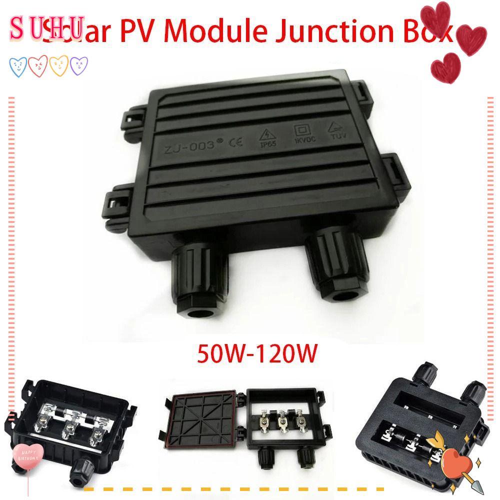 SUHU 1 ชิ้นกล่อง, IP65 กันน้ํา 50 W-120 W 6A PV โมดูลกล่อง,ทนทานเครื่องมือทดสอบไฟฟ้าสีดําสําหรับ 6.5