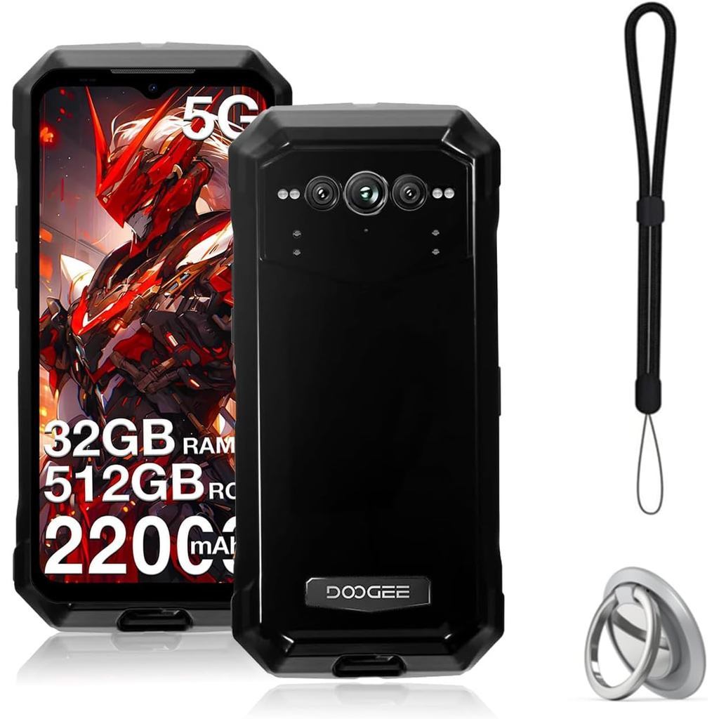 เคสสําหรับ DOOGEE V MAX Pro, เคสป้องกัน TPU, ฟังก์ชั่นขาตั้ง, ตัวยึดแบบปรับได้, ป้องกันการตก, กันกระ