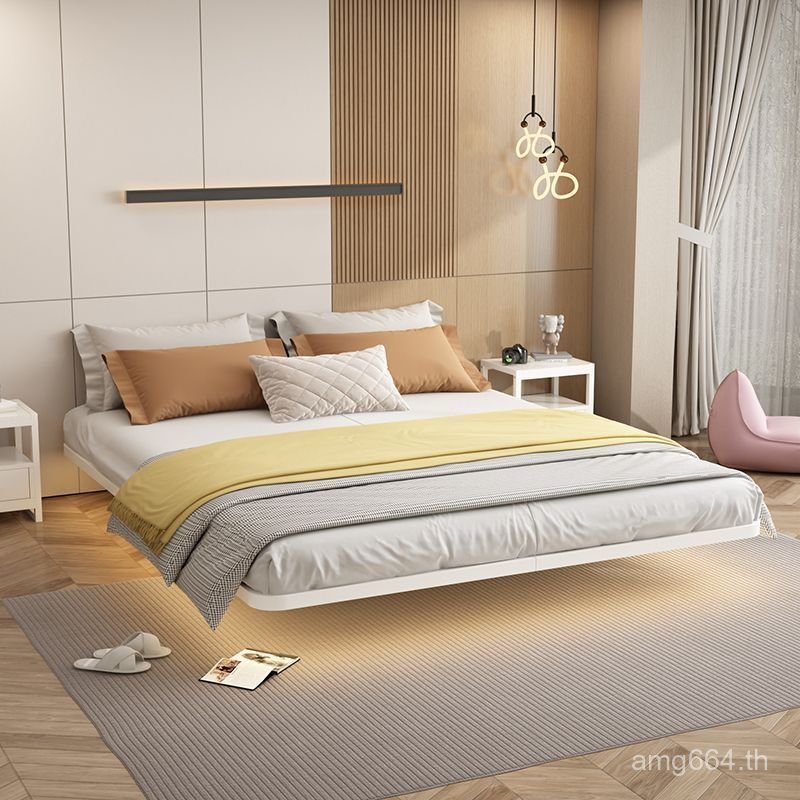 Mi Iron Bed Frame Apartment Simple Iron Bed Light Luxury Bed Italian Double 1.5 Suspended Mi Bedless