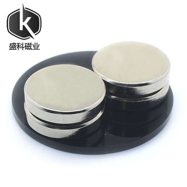 D30 * 8 NdFeB แม่เหล็กความแข็งแรงสูงไฟ LED คอลัมน์แม่เหล็กนิกเกิล-Plated ดูดที่แข็งแกร่ง D30 x 8