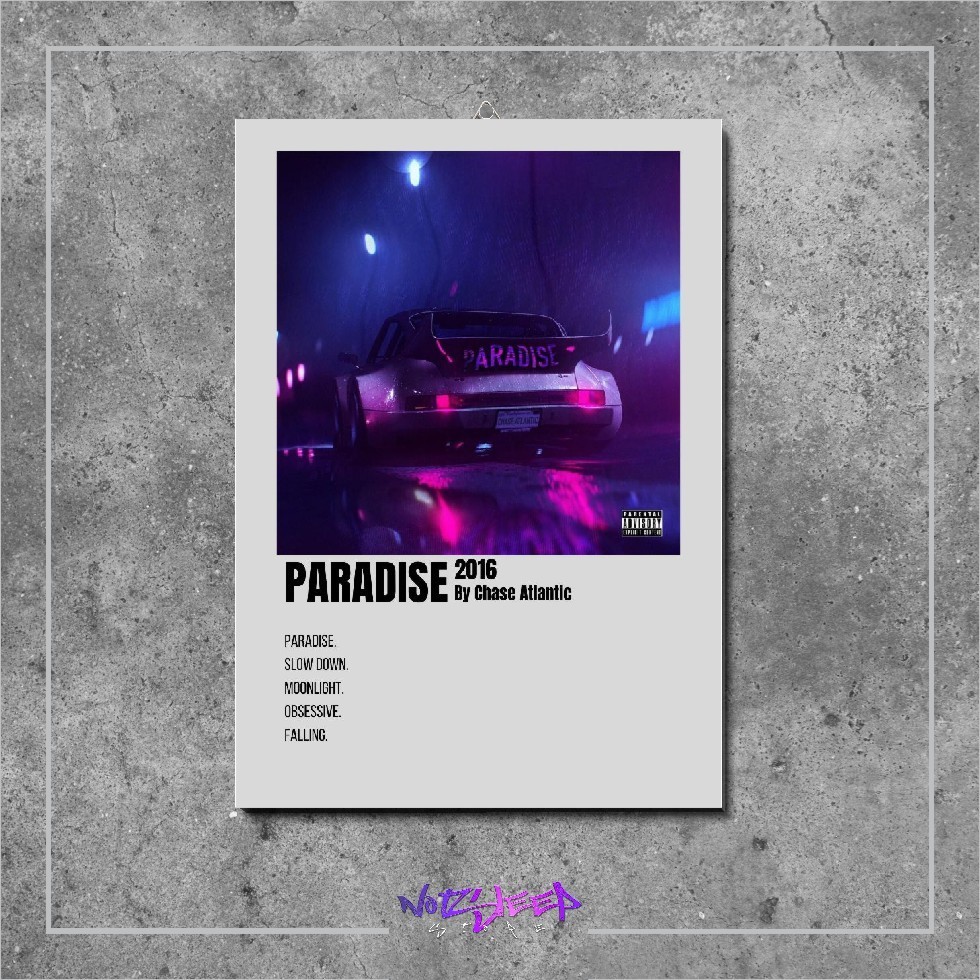 โปสเตอร์ติดผนังไม้ปกเพลงอัลบั้มโปสเตอร์ Paradise โดย Chase Atlantic ตกแต่งผนัง