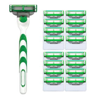 เครื่องโกนหนวดผู้ชายแบบแมนนวลใบมีดเปลี่ยนและล้างทําความสะอาด…