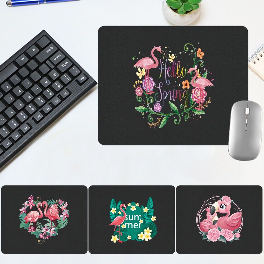 Mousepads แผ่นรองเมาส์สำหรับเล่นเกม รายการแฟชั่นอินเทรนด์ ร่อนง่าย แรงเสียดทานต่ำ สวยงาม ถูกใจในสต็อก ฟลามิงโก ซีรีส์