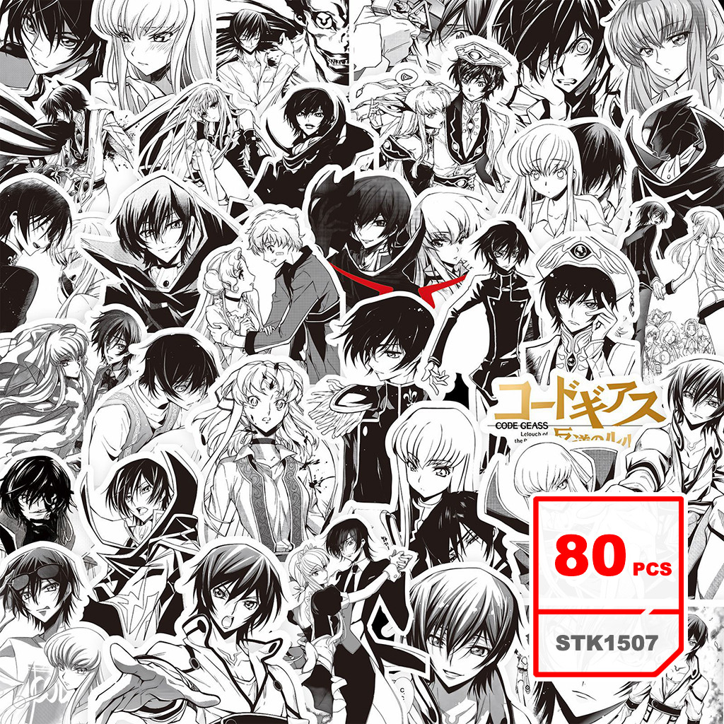 สติ๊กเกอร์ CODE GEASS Lelouch of the Rebellion แอนิเมชันชุดสติ๊กเกอร์กราฟฟิตี์น้ำต้านติดเองสำหรับเด็