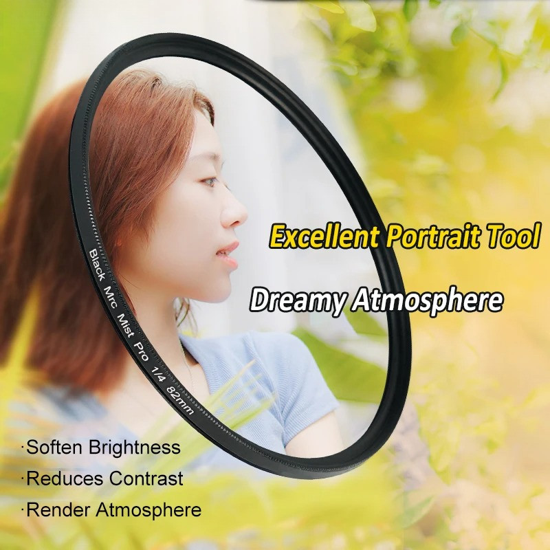 1/4 1/8 Black Mist Filter Diffusion เลนส์กล้องกรอง Movie Effect Filter 37/46/49/52/55/58/62/67/72/77