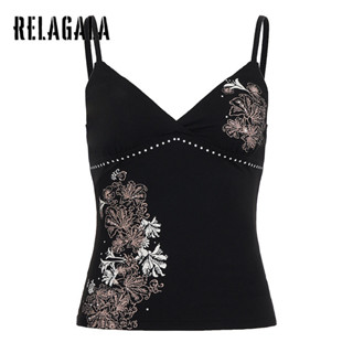 RELAGALA เสื้อชั้นในสตรี ลายพิมพ์แฟชันสำหรับสวมใส่ลำลองปี 20…