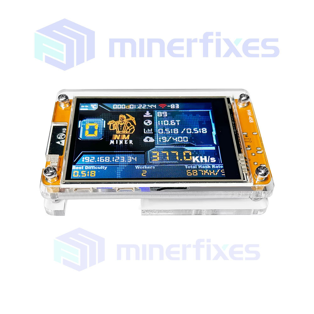 NM MINER+btc 1000kh/s NerdminerV2 เครื่อง Lotto จอแสดงผล 2.8 นิ้วการใช้พลังงานต่ํา
