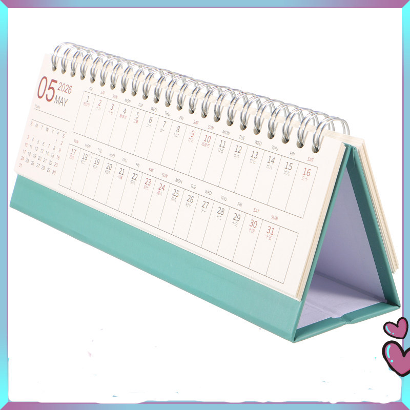 📅 ปฏิทินตั้งโต๊ะแบบพลิกได้ รายเดือน สไตล์ทันสมัย ดีไซน์มินิมอล 1 ชิ้น รุ่น 2025-2026