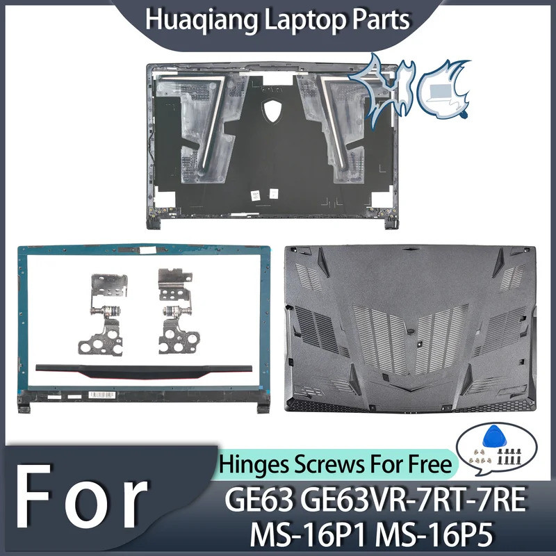 กรณีใหม่สําหรับ GE63 GE63VR-7RT-7RE MS-16P1 MS-16P5 LCD ปกหลัง Light Slot Bezel บานพับฝาครอบโน้ตบุ๊ค