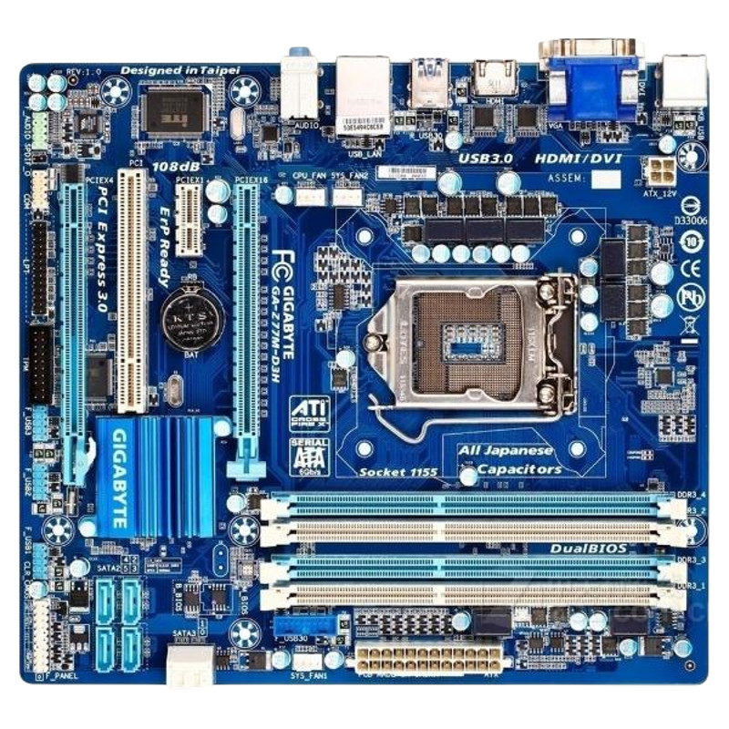 ใหม่ 1155-เข็ม Gigabyte/Gigabyte Z77M-D3H เมนบอร์ด Z77 VGA HDMI Z77P-D3