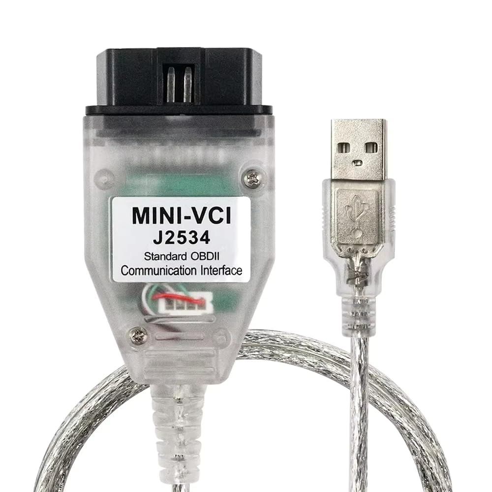 Mini VCI J2534 Cable V18.00.008 Latest Version, OBD2 Cable Connector Scanner Adapter Fit for TIS Tec