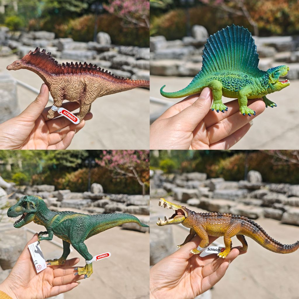 เยอรมัน Sile ของแท้จําลองไดโนเสาร์รุ่น Triceratops Tyrannosaurus Brachiosaurus Tyrannosaurus Ankylosaurus ของเล่นเด็กวิทยาศาสตร์ยอดนิยม