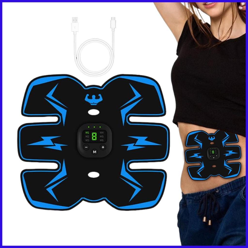 Ab Stimulator เข็มขัด 6 โหมด Abs Trainer ชาร์จปรับดิจิตอลจอแสดงผลกล้ามเนื้อ Trainer Patch สําหรับ jx