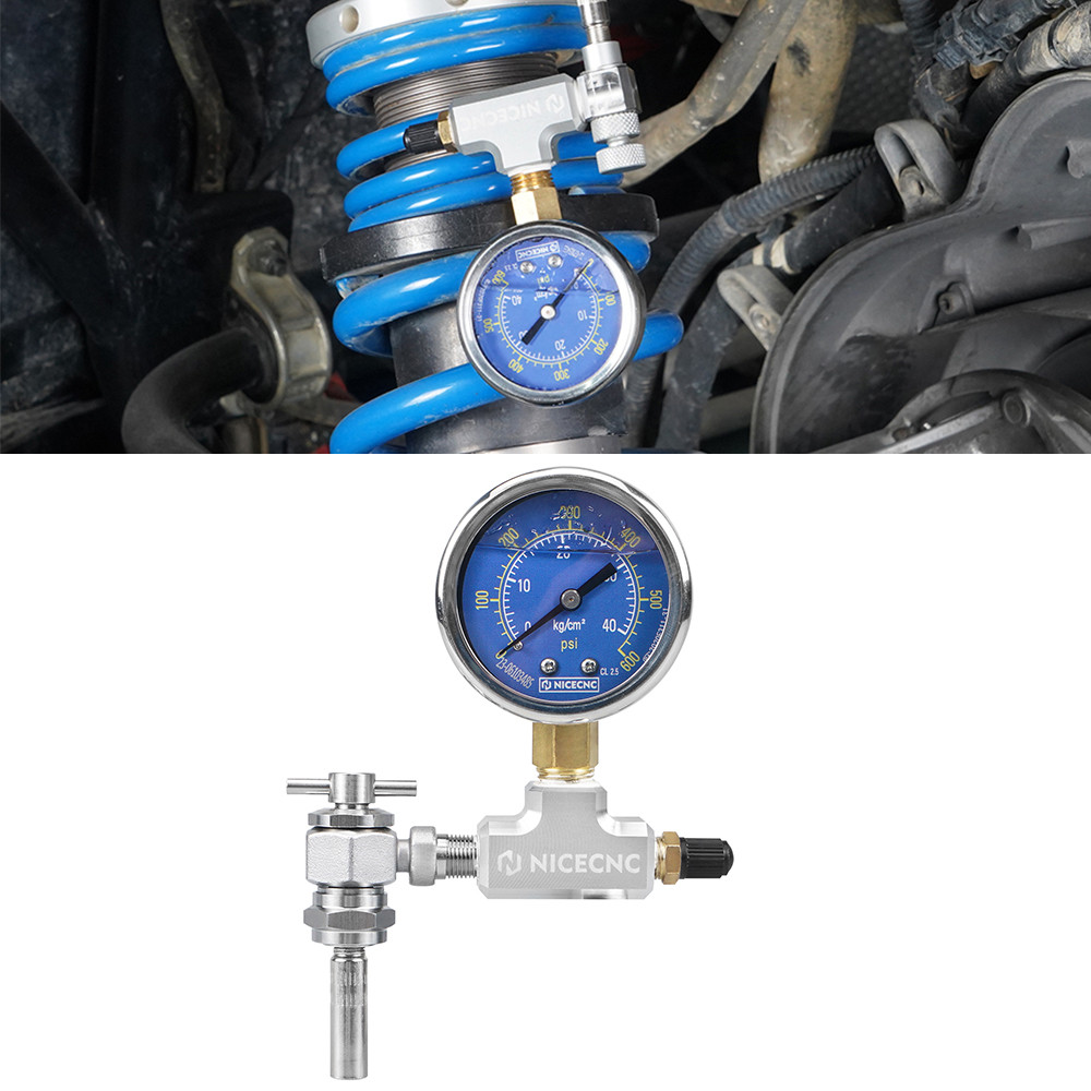 NI 600PSI Nitrogen Filling Tool Nitrogen Regulator Kit For Schrader Valve Shock UTV Snowmobile Shock