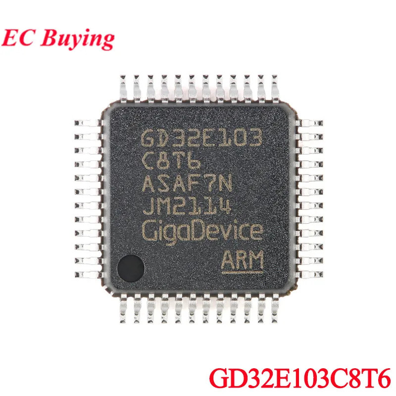 5 ชิ้น/1 ชิ้น GD32E103C8T6 GD32 GD32E GD32E103 32E103C8T6 LQFP-48 ARM Cortex-M23 32-bit Microcontrol