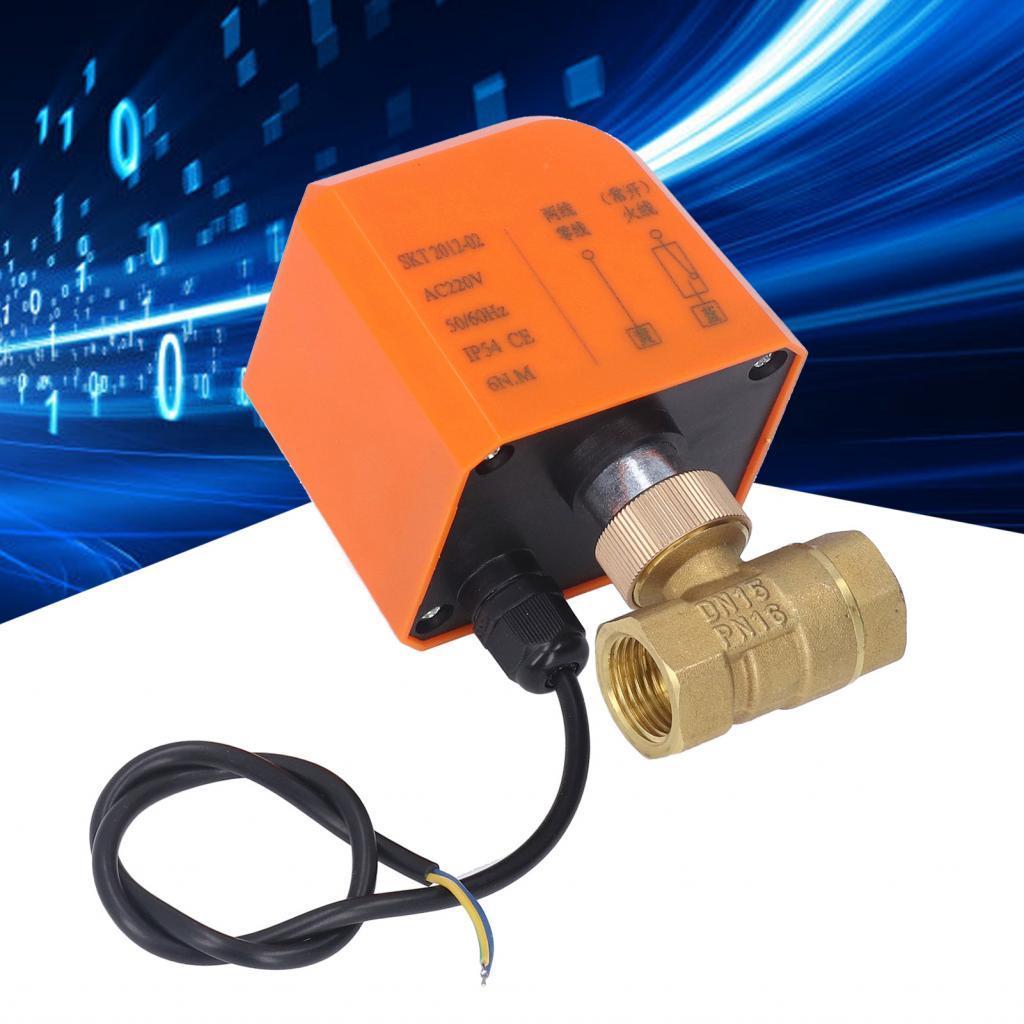 ปกติเปิดวาล์ว DN15 ลูกบอลไฟฟ้า 2 ทาง 2 ลวดกันสนิม ไอพี54 ป้องกันสําหรับปรับแต่งอุตสาหกรรม