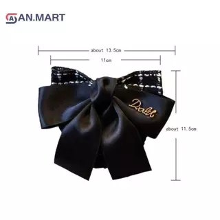 AN.MART เน็ตผมสำหรับพยาบาลอากาศยาน พร้อมโบว์และปิคนิคเกอร์ สไตล์เรียบร้อย