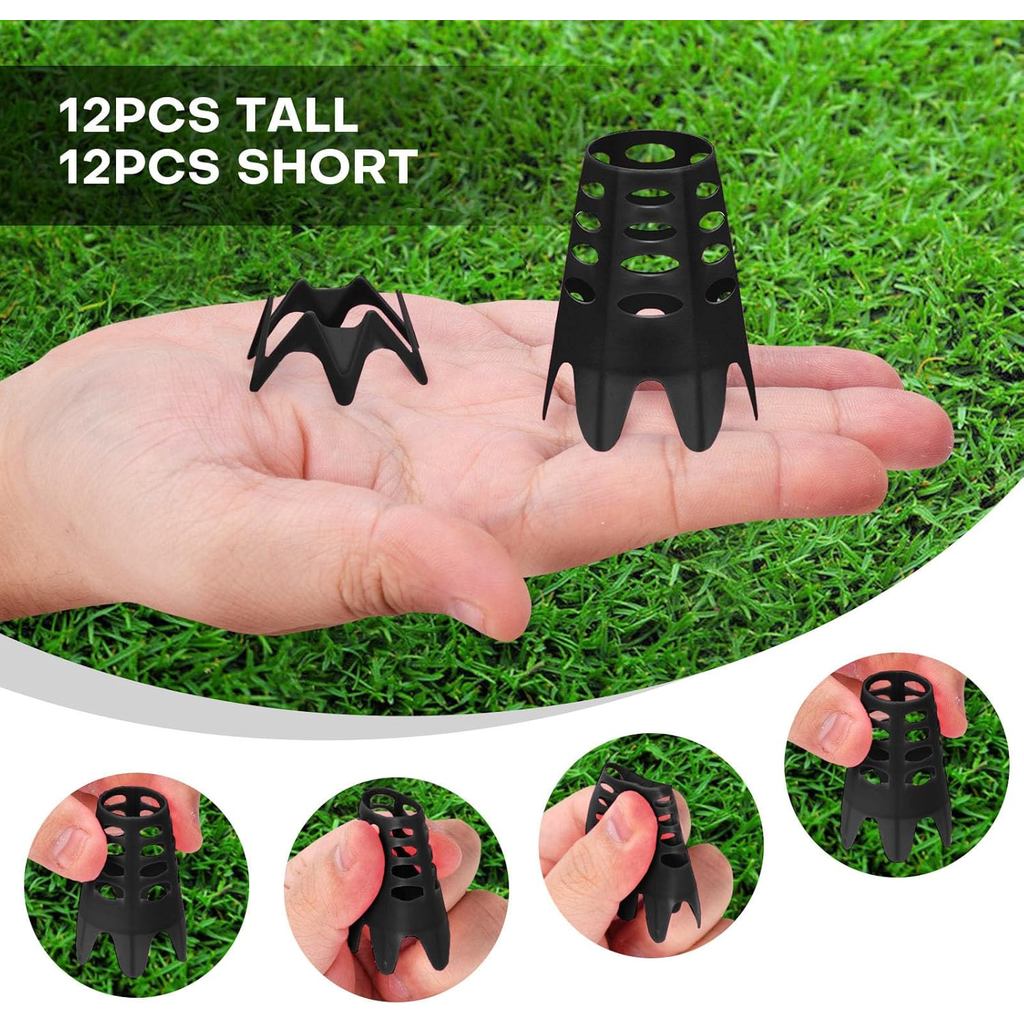 Golf Simulator tees, 24Pcs Plastic Golf Mat Tees for Home, Outdoor or Indoor Golf Tees for Training,