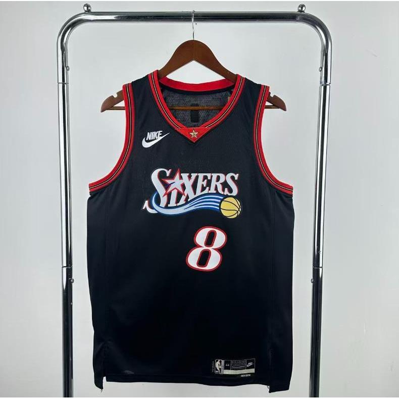 [กดร้อน]2026 Season Philadelphia 76ers เสื้อบาสเก็ตบอล George Embiid Iverson City Edition Jersey
