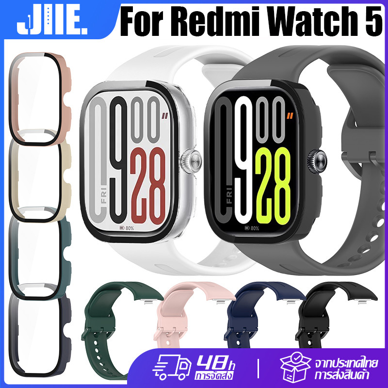 2 in 1 เคสป้องกัน + สายนาฬิกาซิลิโคนสําหรับ Redmi Watch 6 เปลี่ยนสายนาฬิกาสําหรับ Redmi Watch6 สร้อยข้อมือสายรัดข้อมือ