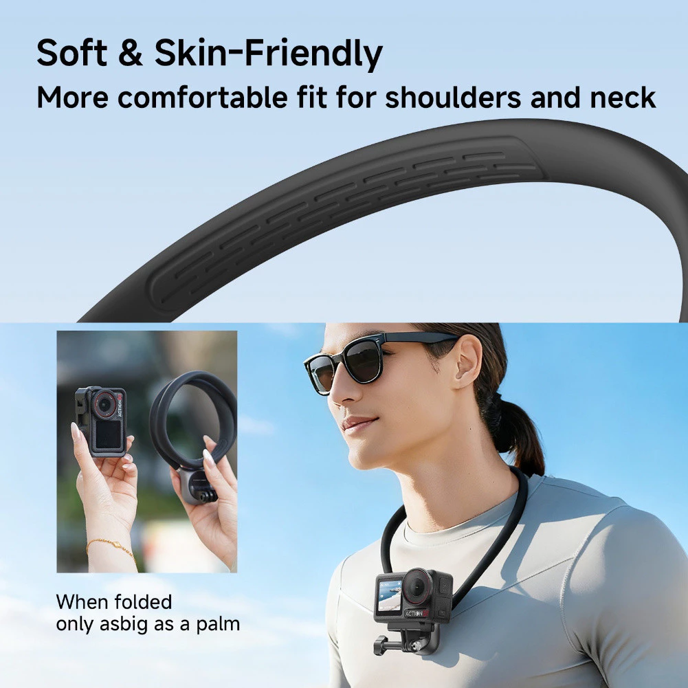 INOVAGEN New Gen Magnetic POV Neck Mount สําหรับ GoPro, DJI, Insta360 & Phone, Anti-Shake & Fill Light Compatible,Elastic Strap, Neck Mount Phone Holder thumbnail 8