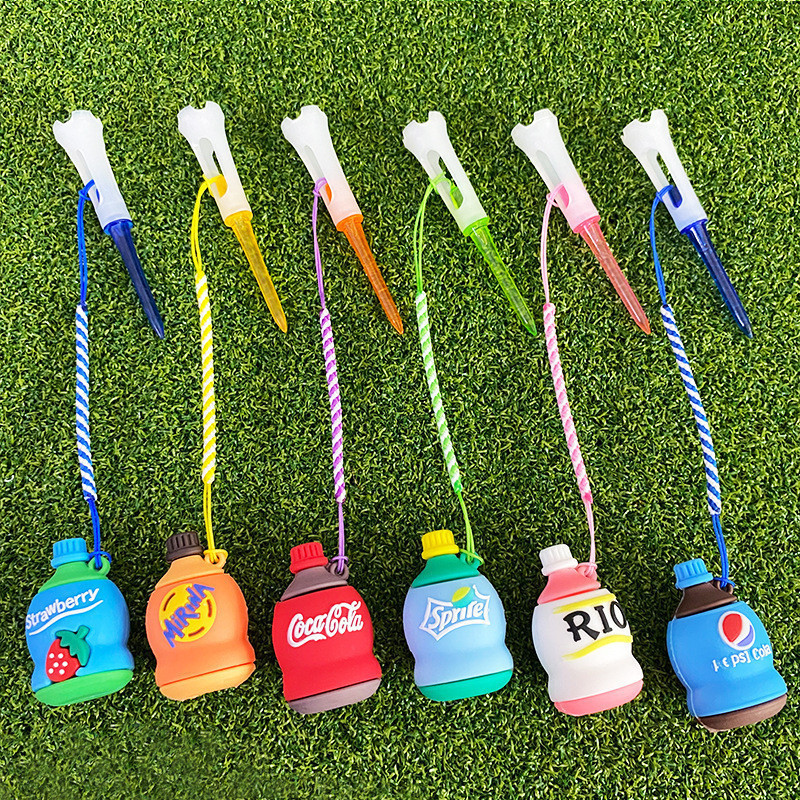 GOLF TEE จี้การ์ตูนสนุก Golf TEE Anti-lost Golf Seat Accessories Tee