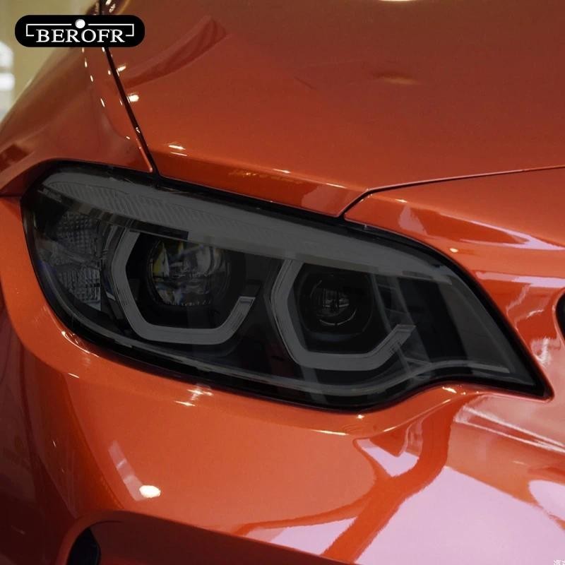 สําหรับ BMW M2 F87 การแข่งขัน CS 2016-On ไฟหน้ารถสีดําป้องกันฟิล์มไฟท้ายโปร่งใส TPU สติกเกอร์อุปกรณ์
