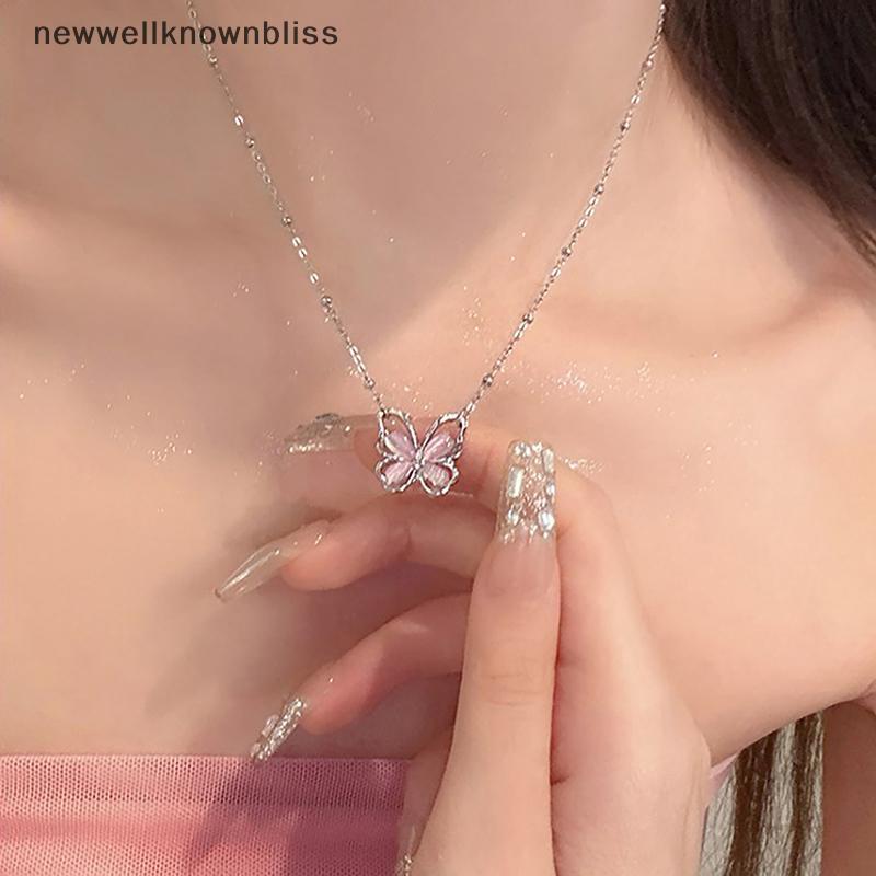 Newwellknownbliss Hollow สร้อยคอผีเสื้อเพทาย Shining สัตว์ Choker Party ของขวัญสําหรับสุภาพสตรีแฟชั่