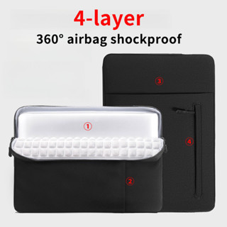 4 ชั้นแล็ปท็อปแขนแท็บเล็ตกระเป๋าเก็บเคสป้องกันกันน้ํา 13 14 …