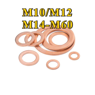 แหวนทองแดง แหวนน้ำมัน แหวนอีแปะ ทองแดง น้ำมันเครื่อง / GB97 COPPER FLAT WASHER M10/M12/M14-M60 [NBL]