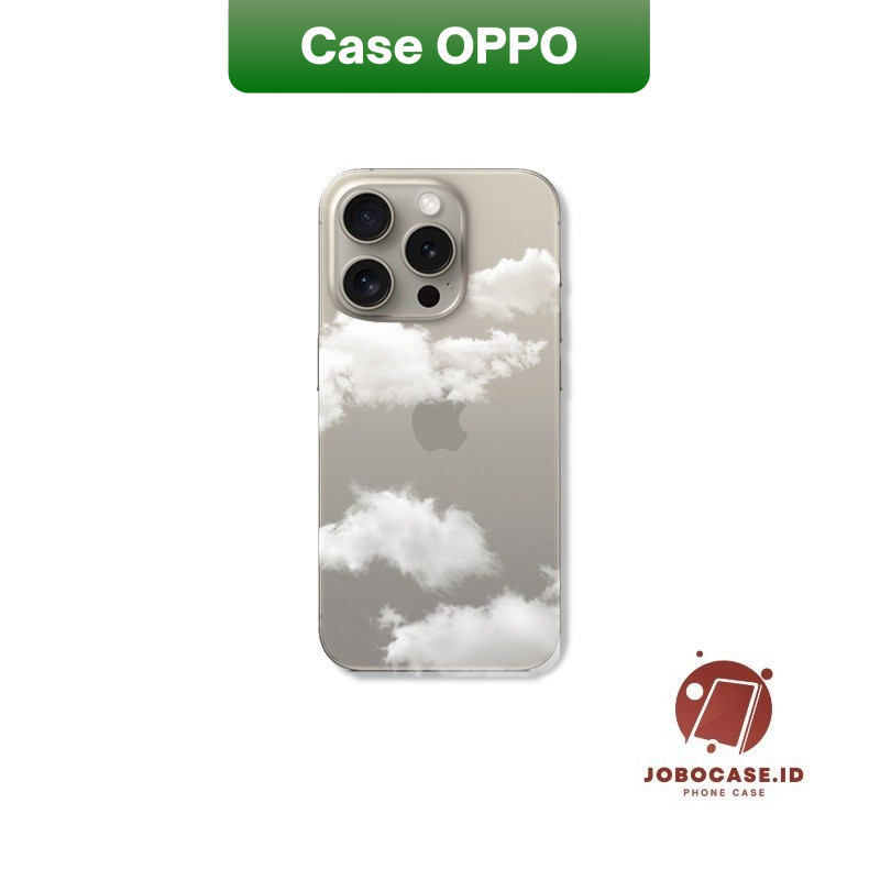 สีขาวCloudsกรณีOPPO A5 Reno 13 13F 12 12 Pro A60 A79 A57 2022 A18 A15 A17 A38 A58 A78 A98 A77S Reno 
