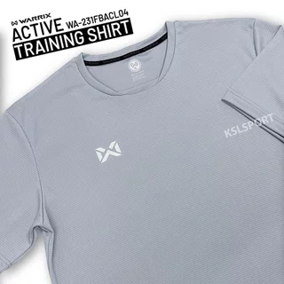 WARRIX เสื้อกีฬา Active Training SHIRT เสื้อออกกำลังกาย สีล้วน WA-231FBACL04 สีดำ/ขาว/เทา/กรมท่า