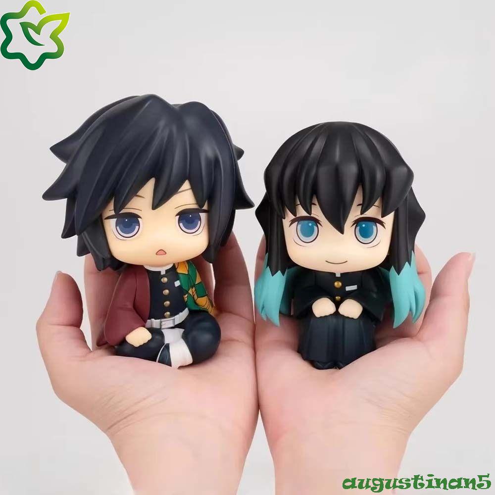 AUGUSTINAN Tokitou Muichiro รุ่น, รุ่น Q PVC ตุ๊กตา Demon Slayer ตัวเลข, ของขวัญเด็ก 10 ซม.คอสเพลย์ 