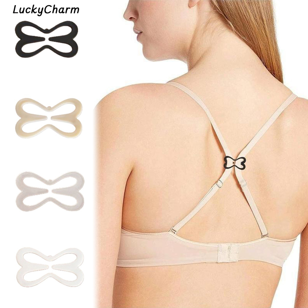 คลิปหัวเข็มขัด Bra Strap Clips สำหรับซ่อนสายเสื้อชั้นใน สําหรับชุดชั้นในสตรี นำมาใช้ซ้ำได้ 4 สีให้เลือก ส่งเร็ว COD
